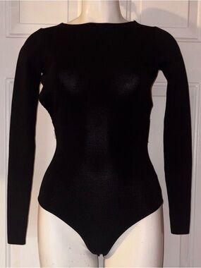 Superdown Isabel Backless Black Bodysuit size XS